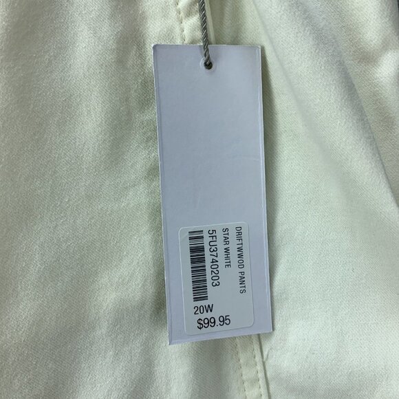 Soft Surroundings Pants Womens 20W Cream White Wide Leg‎ Full Length Hem Slits - Picture 14 of 15